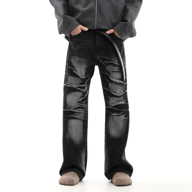 CUWU Jeans Unisex Black Gray Color-4