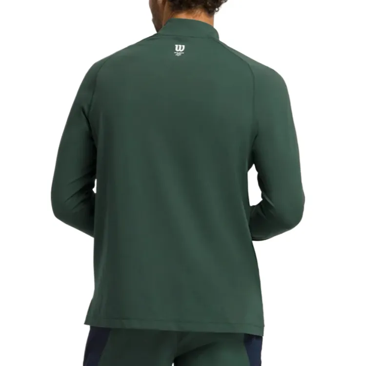 Wilson Layer Up Half Zip T Shirt Men's Green-2