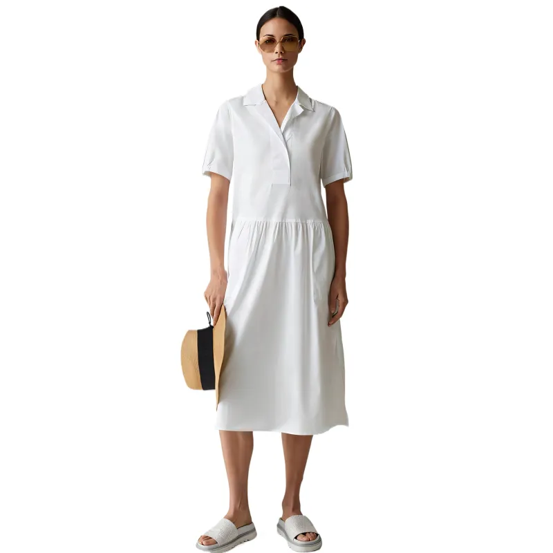 BOGNER Short Sleeved Dress Women's Pure White-1