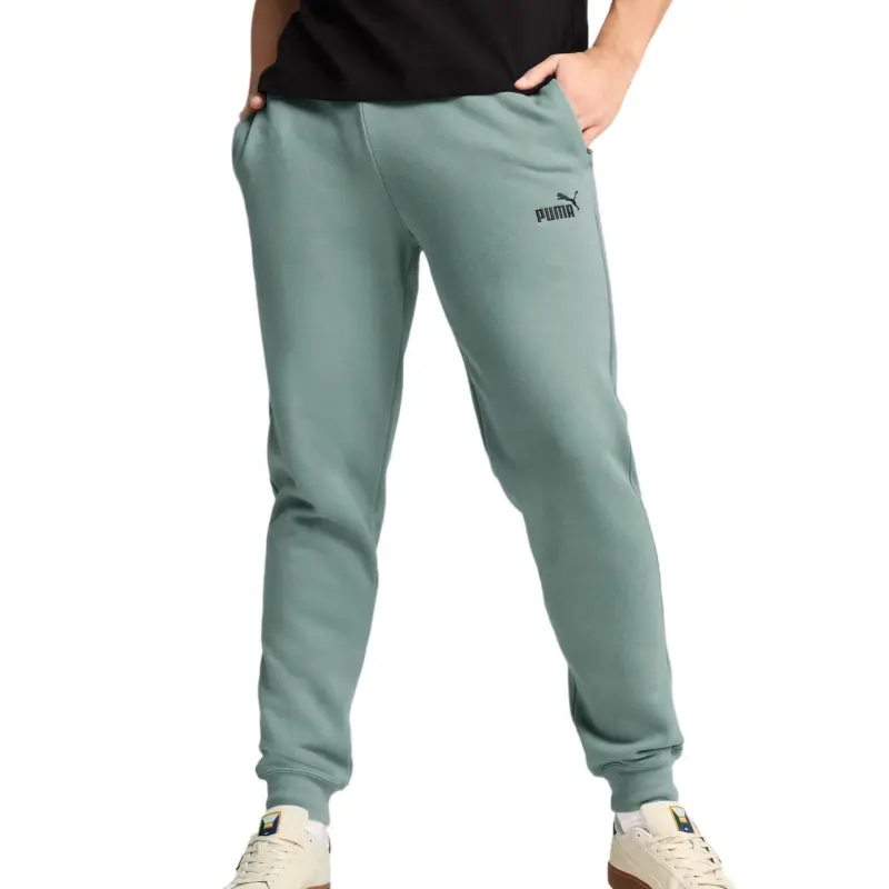 PUMA Essentials No. 1 Knitted Sweatpants Men's Green-2