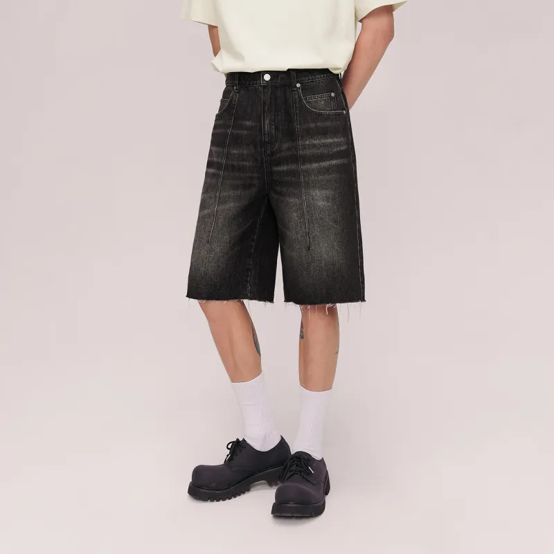 NO ONE ELSE Denim Shorts Unisex-1