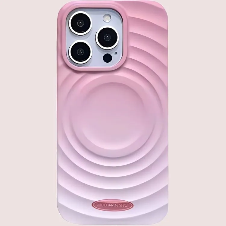 Sopi Acrylic Material Wave Apple Magnetic Stand Phone Cases Compatible With IPhone 16/15 Pro Max/Apple 13/14 Pro/Max-4