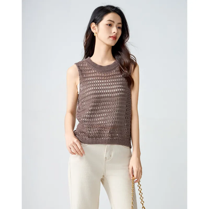 Love Elaine Tank Top Women's Coffee Camel-3
