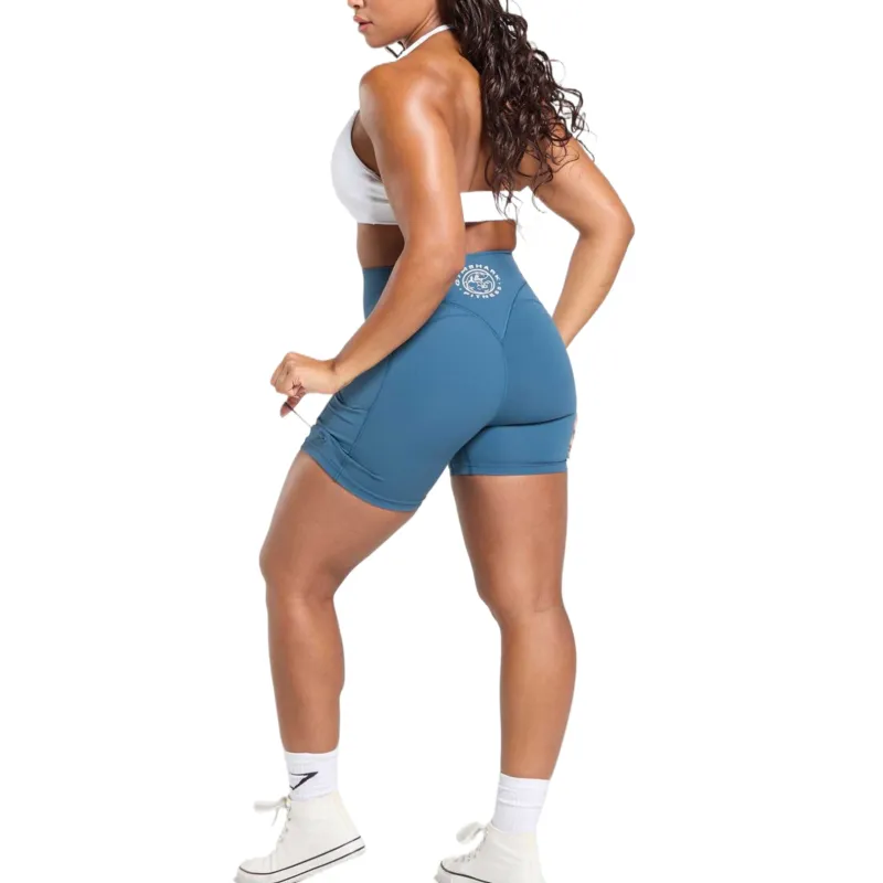 GYMSHARK Yoga Shorts Women's Blue-3