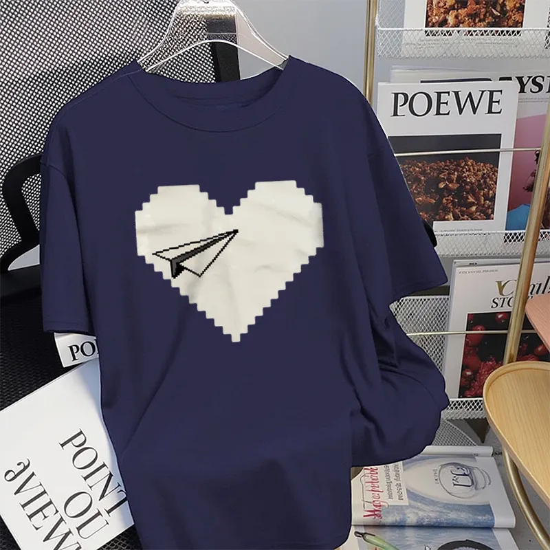 FAIRWHALE Drop Shoulder Sleeve T Shirt Women's-11