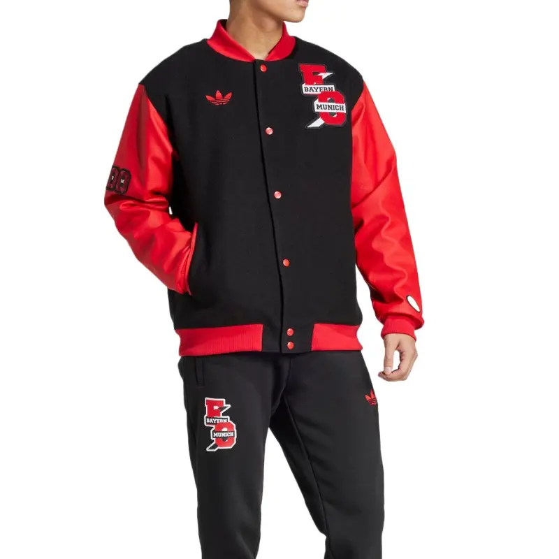 Adidas Originals VRCT FCB Baseball Jacket Unisex Black-4