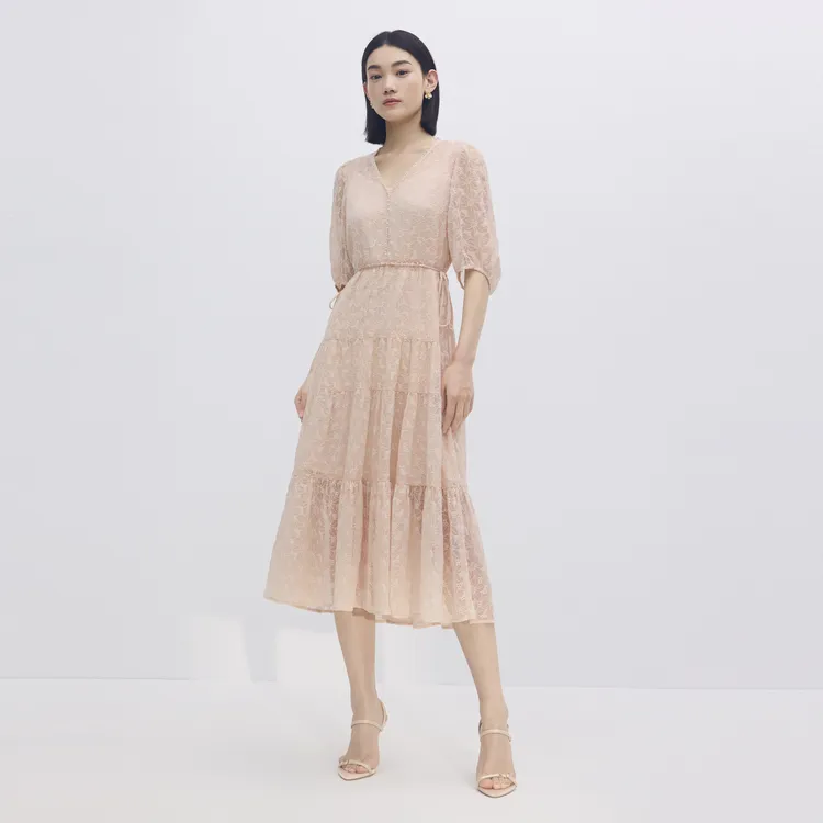 SHUIYUNJIAN Long Sleeved Dress Women's-4