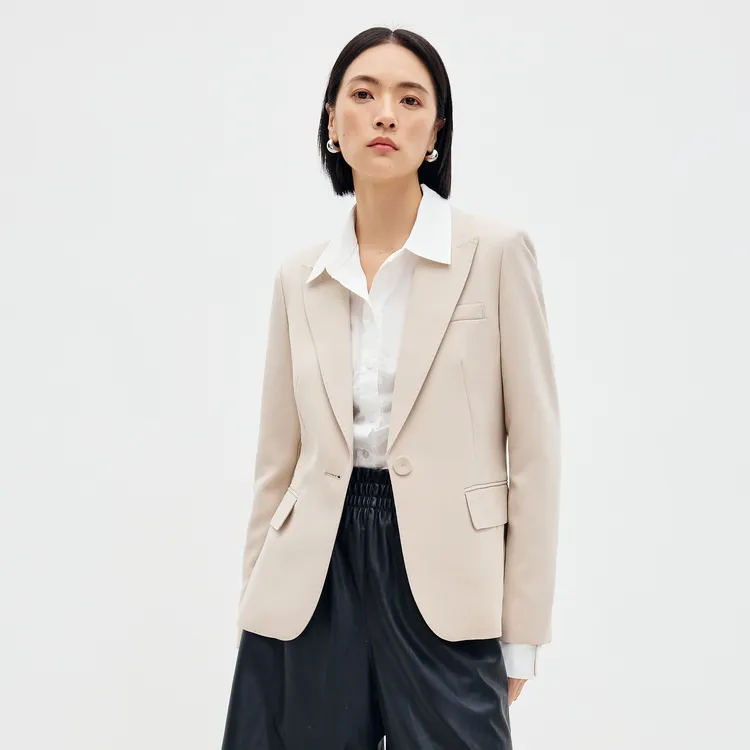 SHUIYUNJIAN Business Suit Women's Beige Apricot-3