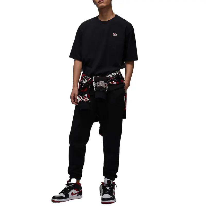 Jordan JORDAN BRAND T-Shirt Men's Black/Campus Red-2