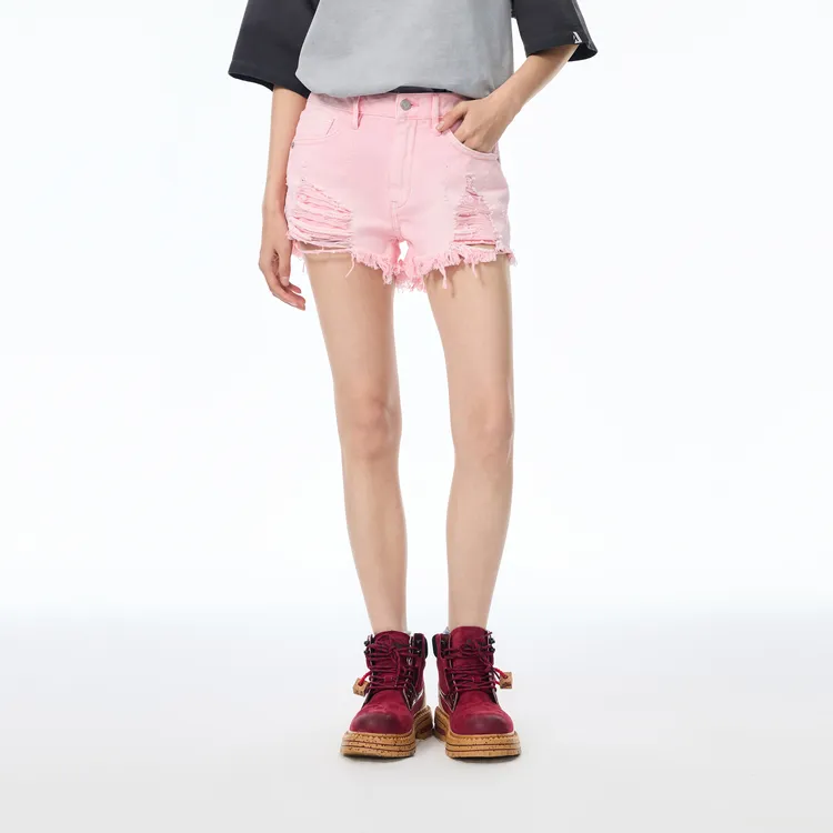 ABLE JEANS Denim Shorts Women's Geranium Pink-2