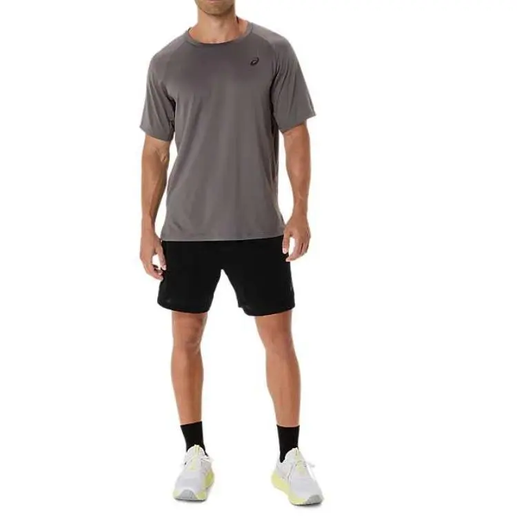 Asics ACTIBREEZE VENTED MESH SHORT SLEEVE TOP T Shirt Men's Gray-3