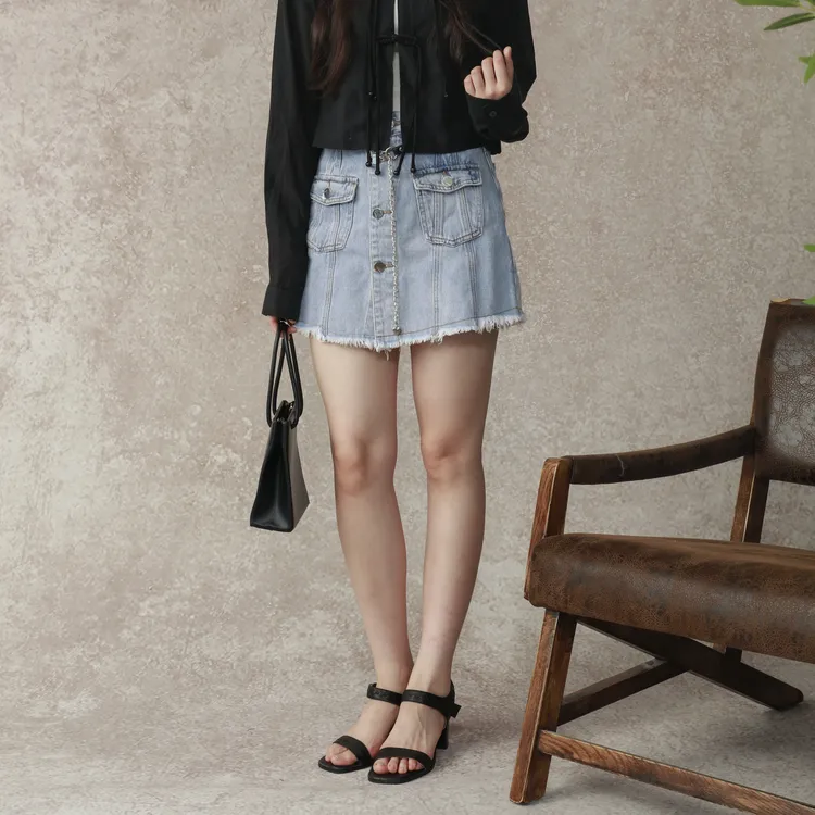 SETIROM Denim Shorts Women's Blue-3