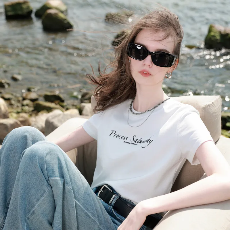 3COLOUR T Shirts Women's Cloud White-2