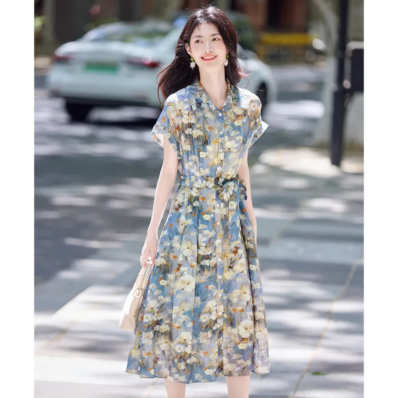 Still Quiet Short Sleeved Dress Women's-3