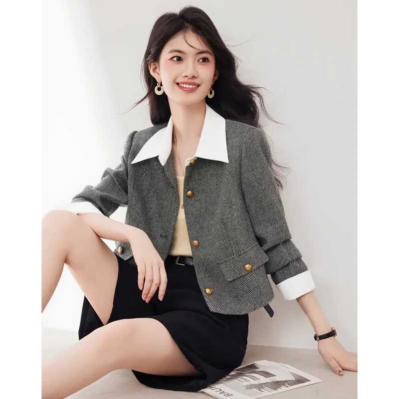 XINFEIYU Jackets Women's Black-4
