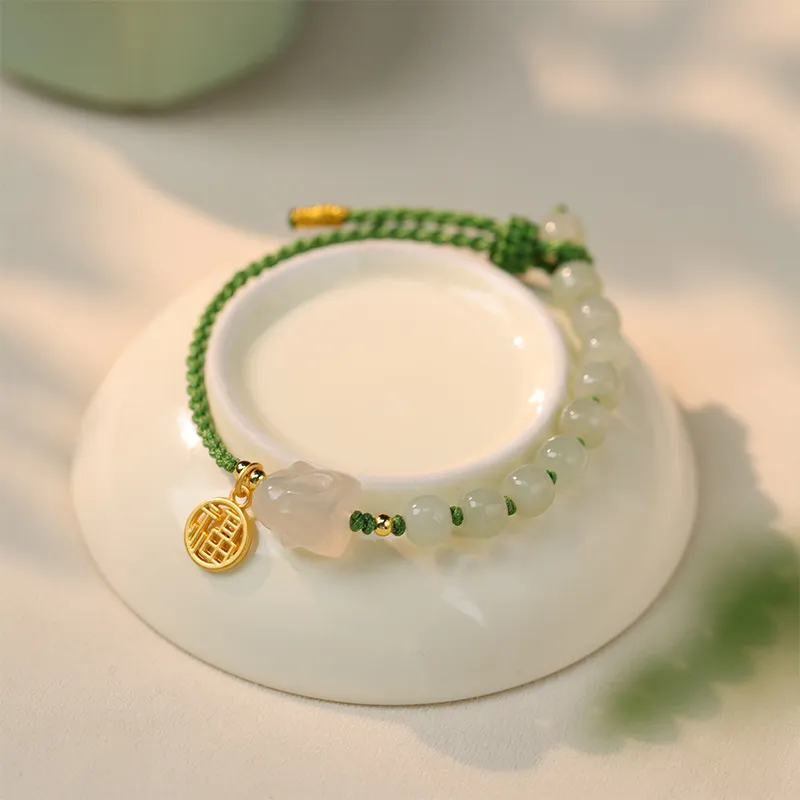 SHUZHUO Hetian Jade Bracelets Green Jade Women's-1