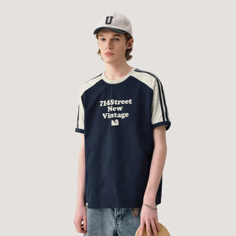 714STREET Summer Heavyweight 100% Cotton Crew Neck Short Sleeved T Shirts Unisex-2