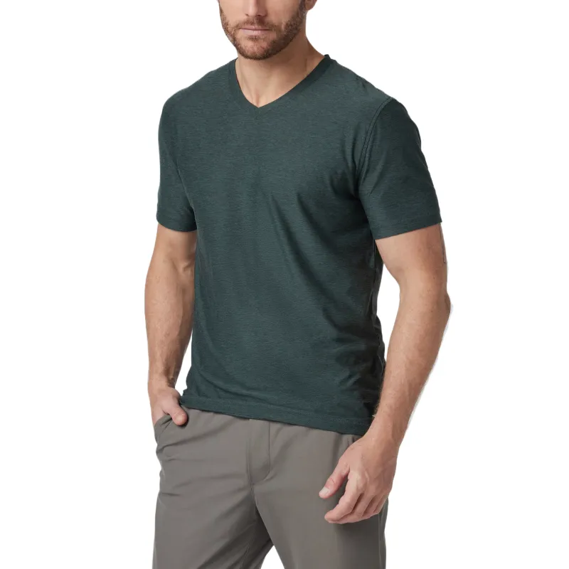 Vuori Strato T Shirt Men's Dark Heather Gray Green-1