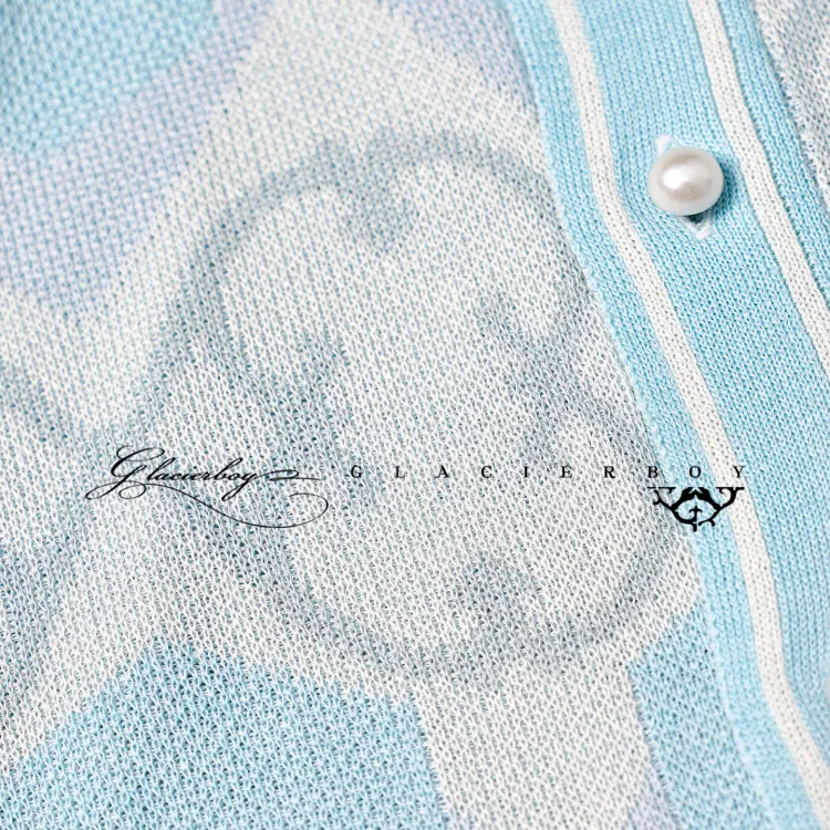 GLACIERBOY Polo Shirts Unisex Lake Blue-5