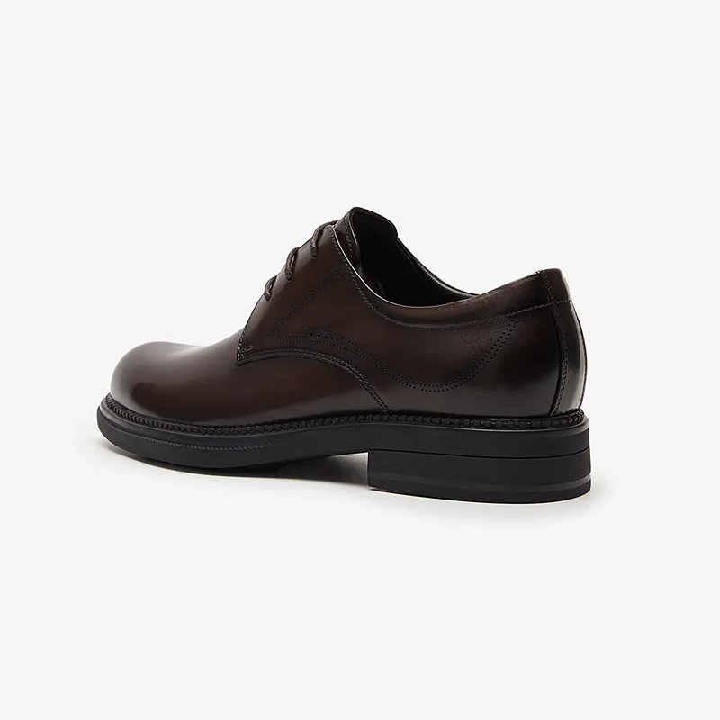 LE SAUNDA Dress Shoes Men Low Top Umber Black-7