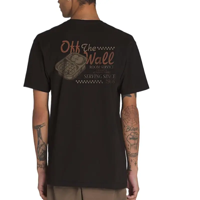 Vans Waffle Room Service T Shirt T Shirt Men's Black-2