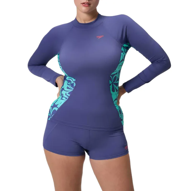Speedo Two Piece Swimsuit Women's Blue-3