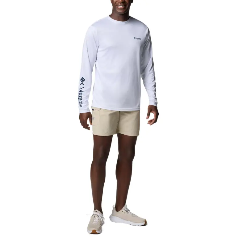 Columbia PFG Terminal Tackle Fish Shine T-Shirt Men's White-3