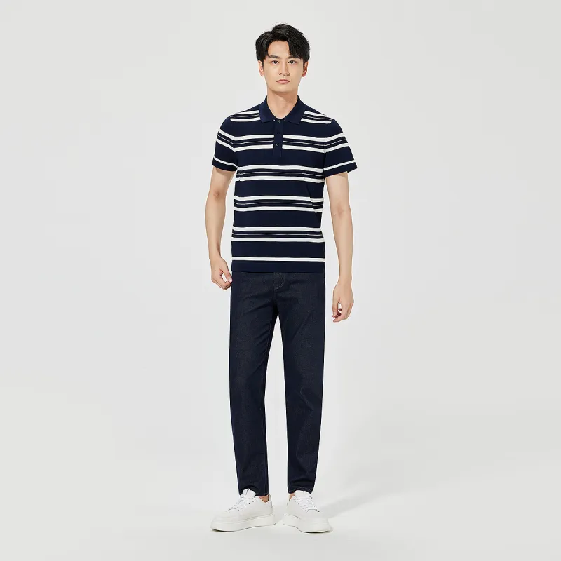 LESS IS MORE Polo Shirts Men Dark Navy Blue 25XTX5031S-6