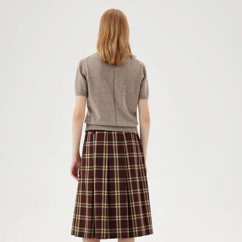 E.land Casual Long Skirts Women's Brown-4