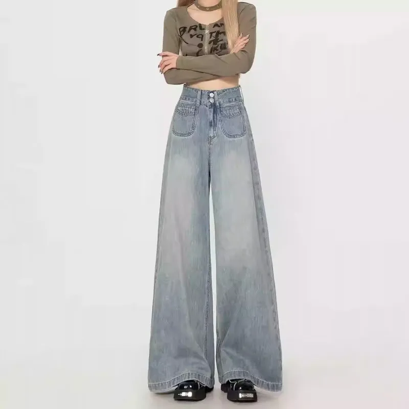 XIANSINIAO Jeans Women's Light Blue-2