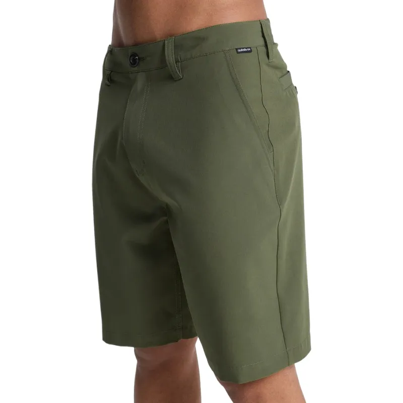 Quiksilver UnionAmph20'Surfsilk Solid Sports Shorts Men's Grass Green-3
