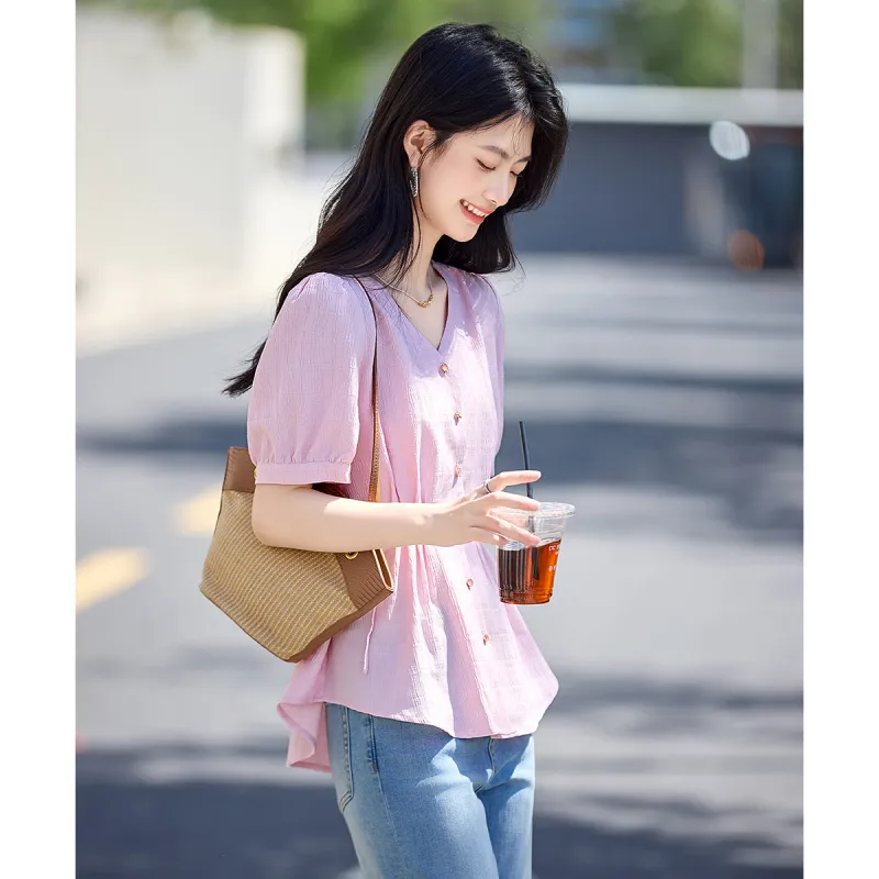 Still quiet Shirts Women's Pink-2