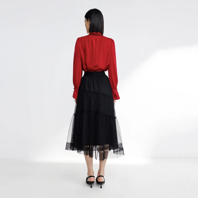 SHUIYUNJIAN Shirt Women's Burgundy-5