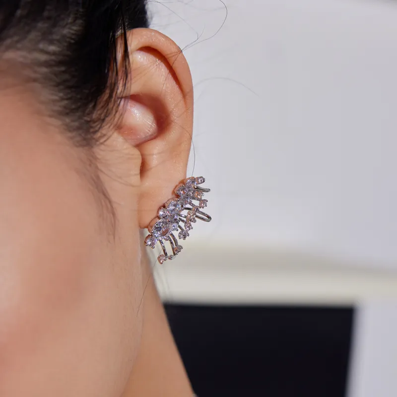 BOONEE ALUS White Gold Plated Copper Earrings Women's-3