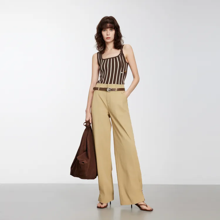 ELLE Casual Pants Women's Light Khaki-6