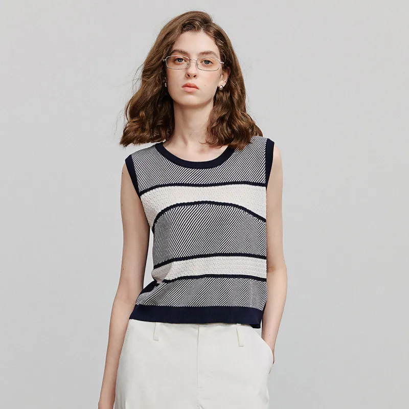 Initial Language Knitwear Women's Black White-2