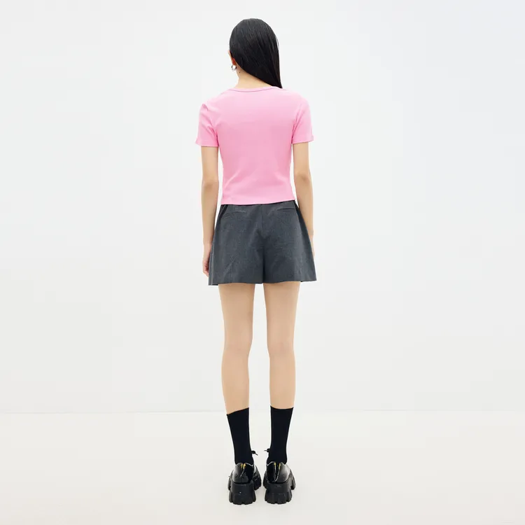 SHUIYUNJIAN Summer Comfortable Minimalist Style Dopamine Dressing Knitwear Women's-5