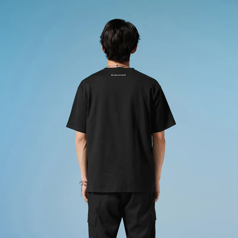 HLA JEANS T Shirts Men Black B8-3