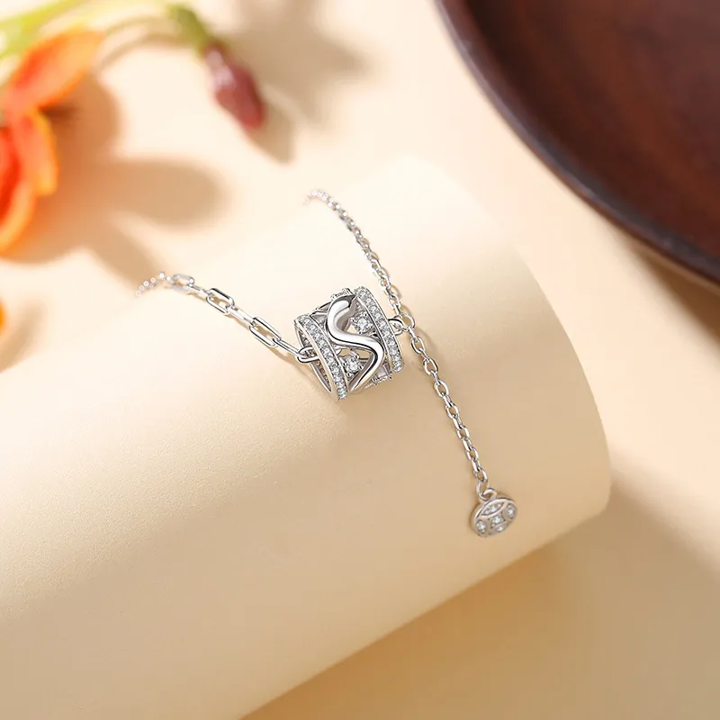 YINGNIXINDONG 925 Sterling Silver Necklaces Women's-4