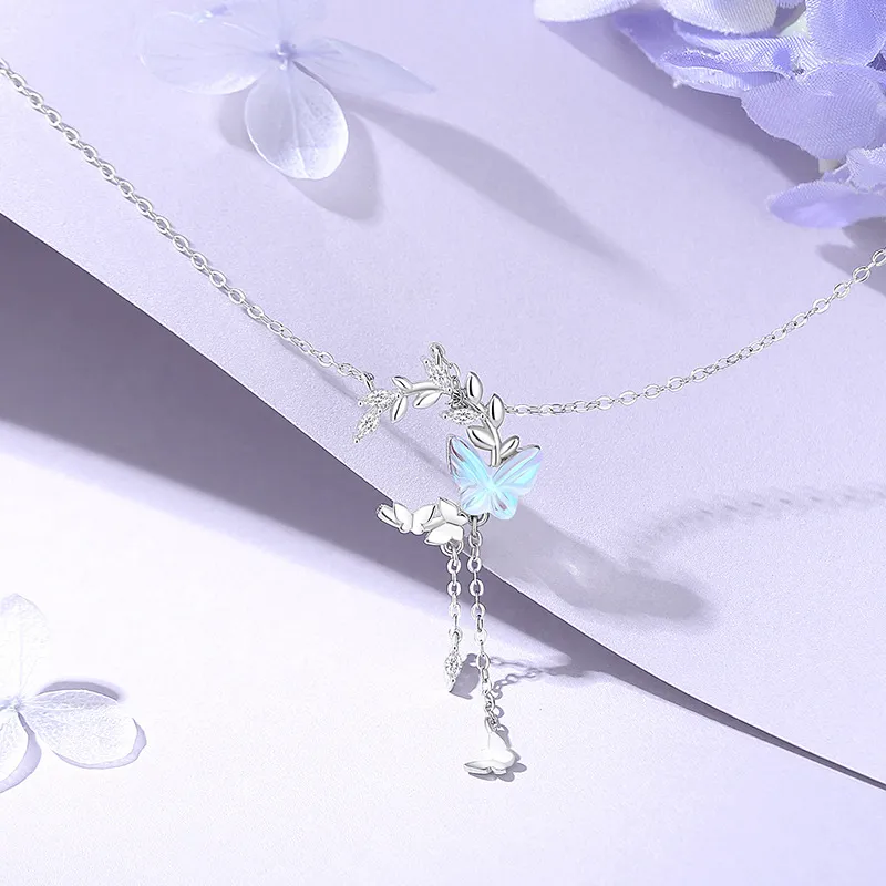 YINGNIXINDONG 925 Sterling Silver Necklaces Women's-1