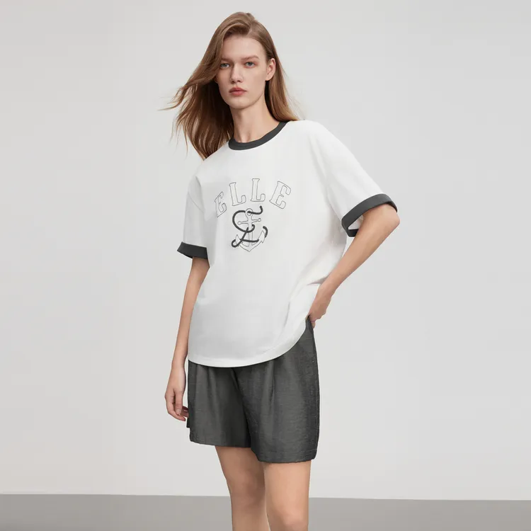 ELLE Short Sleeved T Shirts Women's-18