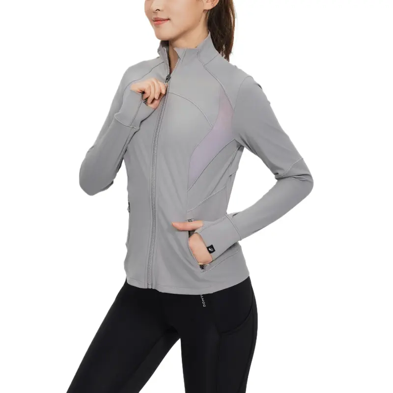 DECATHLON DOMYOS Jacket Women's Light Gray-2