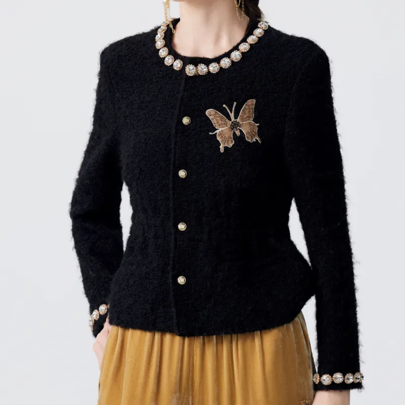 TCH Cropped Coats Women's Black-2