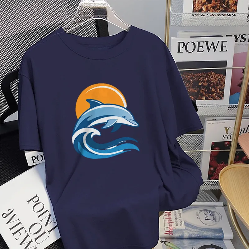 FAIRWHALE Drop Shoulder Sleeve T Shirt Women's-11