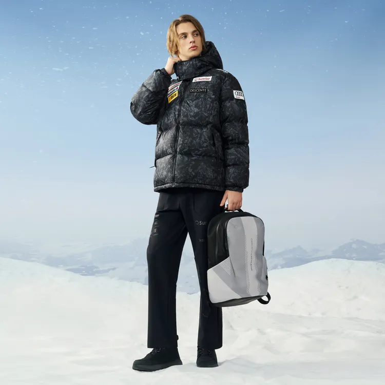 DESCENTE SKI STYLE Hooded Down Jacket Men's-7