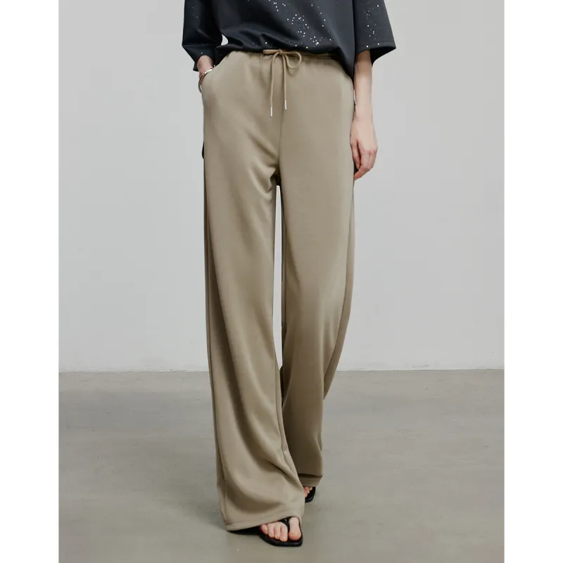 Initial Language Casual Pants Women's Light Brown-4