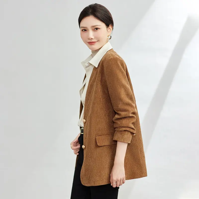 TERRE BLEUE Business Suit Women's Coffee-4