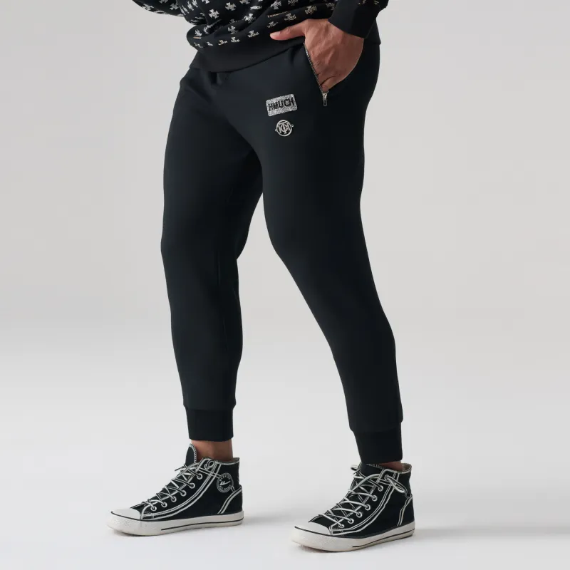 TCH Casual Pants Unisex Black Base With Silver Logo-5