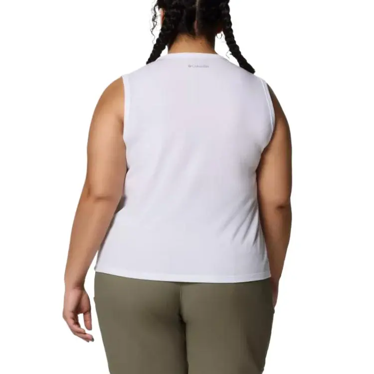 Columbia Sun Trek Tank Tops Women's White-1