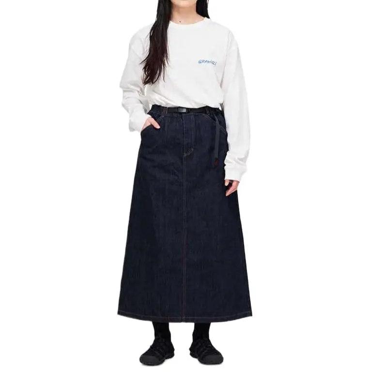 Gramicci Denim CORDURA Denim Long Skirt Women's-4